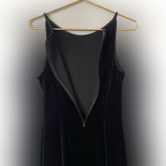 Gunne Sax Jessica McClintoch Velvet High Neck Sleeveless Formal Gown Dress VTG - Picture 3 of 6
